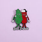 Best Friends Enamel Pins Tobacco Leaf Lighter Shape Brooches Lapel Badges Gift