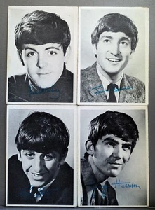 The Beatles 1964 Topps LOT OF FOUR Trading Cards John Paul George and Ringo! - Afbeelding 1 van 2
