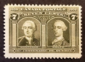Stamps Canada Mint: #100 7c olive green Montcalm & Wolfe Fine MNH - Picture 1 of 2