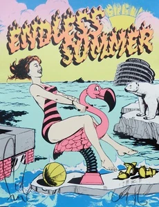 FAILE Endless Summer Print HAND SIGNED Flamingo Silkscreen Lenox Paper POP Art - Picture 1 of 7