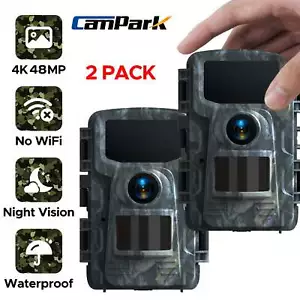 2X Campark Trail Camera 4K UHD 48MP Hunting Wildlife 0.1S Trigger Night Vision - Picture 1 of 11