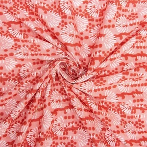 Hand Block Print Indian Cotton Print Running Hand Dyed Womens Dress Fabric Yard - Picture 1 of 6