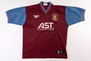 ASTON VILLA 1997/1998 HOME FOOTBALL SHIRT REEBOK JERSEY VINTAGE SIZE 42/44 L - Picture 1 of 11