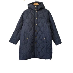 J. Crew Stowe Puffer Jacket PrimaLoft Hooded Quilted Navy Size M NWT $348 CD108 - Picture 1 of 8