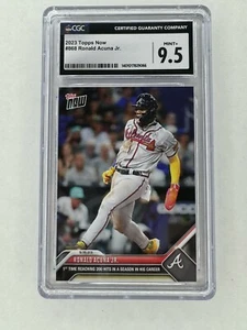 2023 Topps Now #868 Ronald Acuna Jr. Atlanta Braves CGC 9.5 MINT+ - Picture 1 of 2