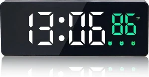 Digital Alarm Clock LED Alarm Clock Large Display Desk Clock With Tem /Snooze - Picture 1 of 5