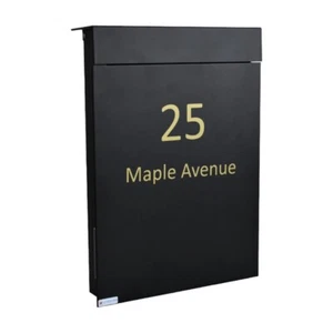 Wall Mounted Letterbox Lockable External Galvanised Steel Tonale - Picture 1 of 14