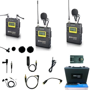 MICRODOT M200 2-PERSONEN KAMERA-HALTERUNG KABELLOSES OMNI LAVALIER MIKROFONSYSTEM - Bild 1 von 5