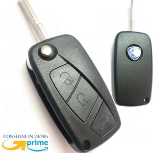 GUSCIO COVER CHIAVE 3 TASTI COMPATIBILE TELECOMANDO PER LANCIA YPSILON + LOGO - Foto 1 di 4