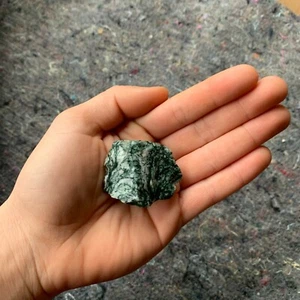 One (1) Charged Green Tree Agate Rough Gemstone + A FREE Selenite Charging Stick - Picture 1 of 1