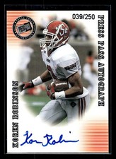 2001 Press Pass SE #NNO Koren Robinson 39/250 Autographs Silver  Mint+ New
