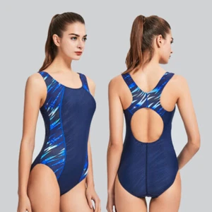Women Sports Swimwear One Piece Athletic Bathing Suit Training Swimsuit Bodysuit - Picture 1 of 14