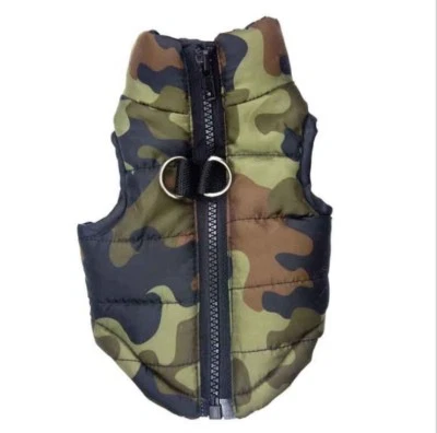 Dog Pet Waterproof Clothes Padded Coat Camouflage Warmer Winter Jacket Top Vest - Image 1 of 2