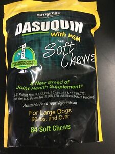 Dasuquin with MSM Soft Chew for Large Dogs 84 Chews by Nutramax EXP 2025+ 0407