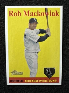 ROB MACKOWIAK #11 2007 Topps Heritage Amarillo Equipo Nombre SP CANTIDAD Chicago White Sox - Imagen 1 de 2