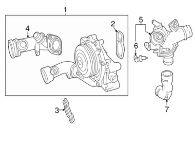 Mercedes Benz Genuine GLK 250 2013-2015 Water Pump 651200770180 - Imagem 1 de 3