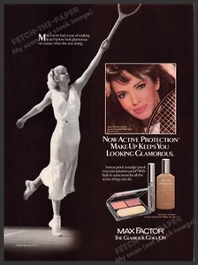 Max Factor 1980s Magazine Print Advertisement 1985 Jaclyn Smith Jean Harlow - Picture 1 of 1