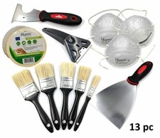 Complete Paint Brush Decorating Set Filling Scraper Painting Brushes Tool Kit