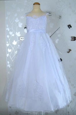 Kommunionkleid Kommunionskleid Taufkleid Festkleid Reifrock Bolero Jacke *Elfe