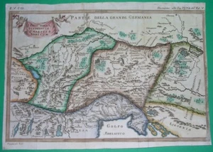 1754 RARE ORIGINAL MAP CROATIA SLOVENIA CARNIOLA ITALY AUSTRIA HUNGARY Pannonia - Picture 1 of 6
