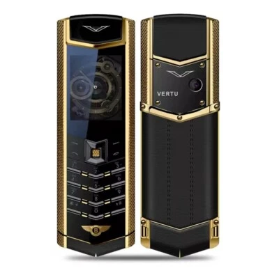 VERTU V9 Mobile Phone Metal Black Gold Luxury Bar Phone Dual Sim 2g Unlocked  - Image 1 of 4