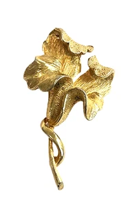 Vintage Women's Irish Brooch Pin Gold Tone By Coro 2.8" - Picture 1 of 6