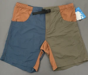 NWT! KAVU Big Eddy Quick Dry Brown Outdoor Nylon Belted Shorts Mens Size XL - Picture 1 of 9