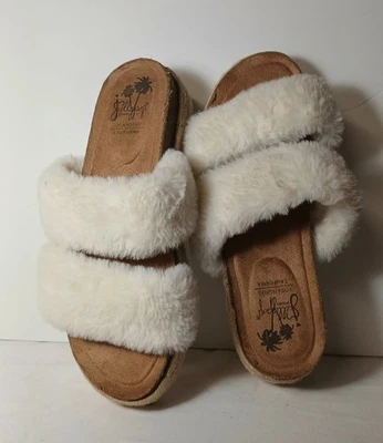 JellyPop Faux Fur Platform Sandal Women's Size 9.5  - Image 1 of 4