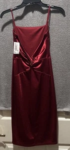 NWT B.Darlin Red Dress Sz 3/4 Sleeveless Straight Sheath - $79 - Picture 1 of 4