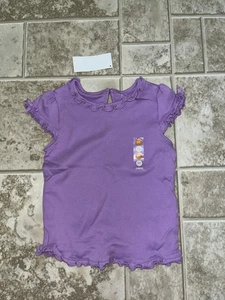 Nwt Gymboree Girls Size 5t Purple Ruffle Trim Tee Shirt Short Sleeve - Picture 1 of 1