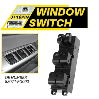 Interruptor de ventana eléctrica principal delantero izquierdo para Subaru Forester 2008-2013 83071-FG090 Foto 1 de 4
