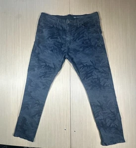 Levi's 512 Jeans Mens 36 X 30 Blue Denim Camo Stretch Slim Taper Fit Performance - Picture 1 of 5