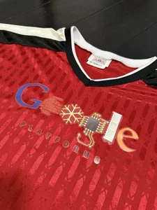 Camiseta de fútbol Google 5 años aniversario unisex talla XL vintage años 90 roja rara - Imagen 1 de 7