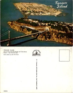 Postcard Treasure Island San Francisco Bay Aerial View California - Picture 1 of 1