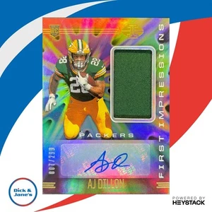 2020 Panini Illusions AJ Dillon 7/299 #122 RC Auto Green Bay Packers - Picture 1 of 10