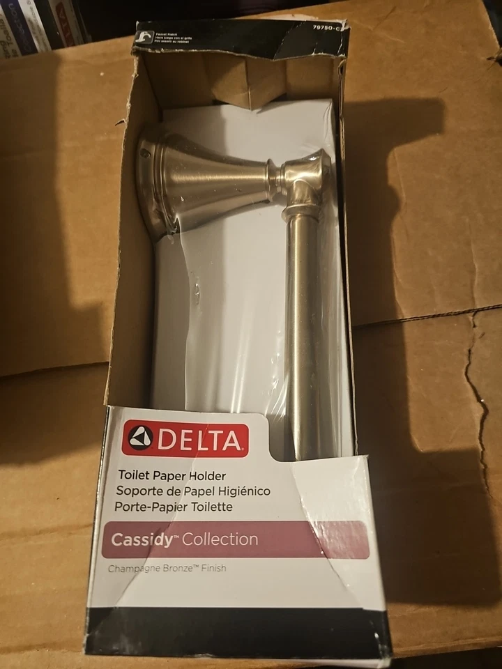 Delta 79750-CZ Cassidy Single Bar Tissue Holder/Champagne Bronze