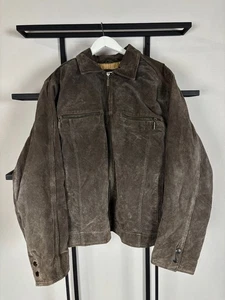 RARE VTG KAPITAL STYLE SUEDE WASHED JAPANESE CASABLANCA LEATHER JACKET - Picture 1 of 9