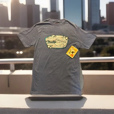 Camiseta para hombre FENDER guitarra bordada música talla mediana azul banda clásica rock Foto 1 de 4