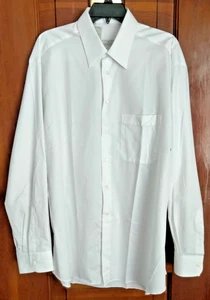 NWT ERMENEGILDO ZEGNA White Long Sleeve Dress shirt Size 42 / 16.5 SMUDGE/SPOT - Picture 1 of 13