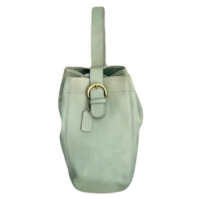 Vintage 90s Coach 4160 Mint Seafoam Green Leather ‘Soho Sling’ Shoulder Bag - Image 1 of 4