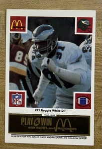 1986 McDonalds Reggie White RC Black HOF - Picture 1 of 2