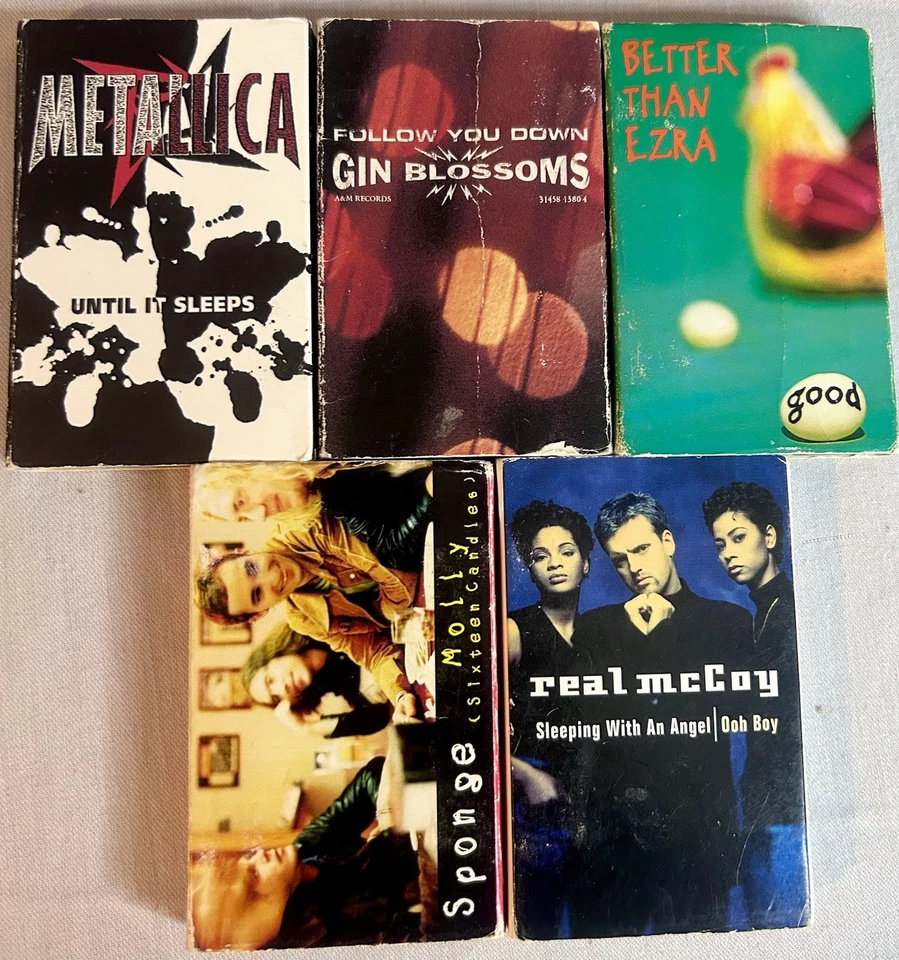 5 Cassette Singles - Metallica, Gin Blossoms, Better Than Ezra, Sponge &  McCoy. Foto 1 de 4