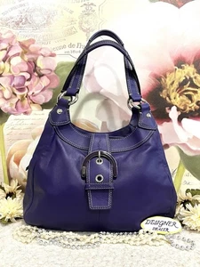 Borsa a tracolla Coach SoHo Lynn 17219 viola usata in ottime condizioni! - Foto 1 di 11
