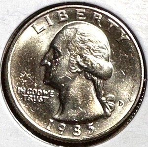 1985 D Washington Viertel Stempelglanz Kursmünzensatz - Bild 1 von 4