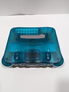 Coque endommagée japonaise Nintendo 64 bleu glace N64 entièrement testée fonctionne