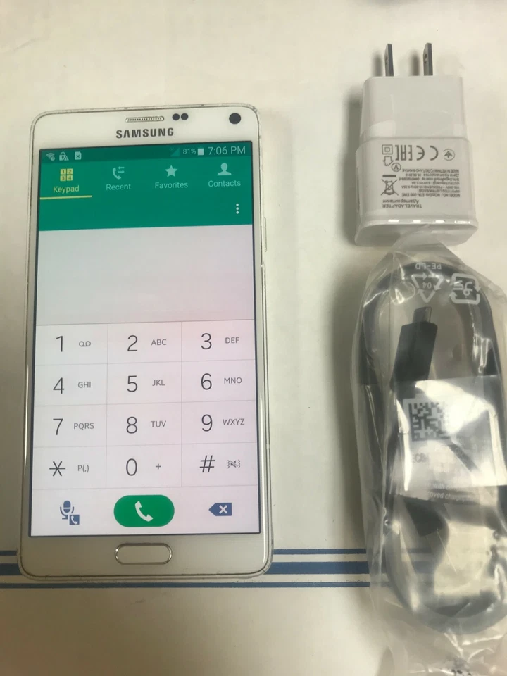 Samsung Galaxy Note 4 SM-N910V - 32GB - White Frost (unlocked)  -Used with SBI - Image 1 of 3