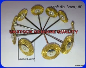 10 Pcs of Brass Wire Wheel Brushes for DREMEL & FOREDOMTOOL - Picture 1 of 1