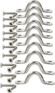 10PCS Stainless Steel Boat Top PAD Eye Straps Rigging Tie Down for Marine Kayak - Picture 1 of 9