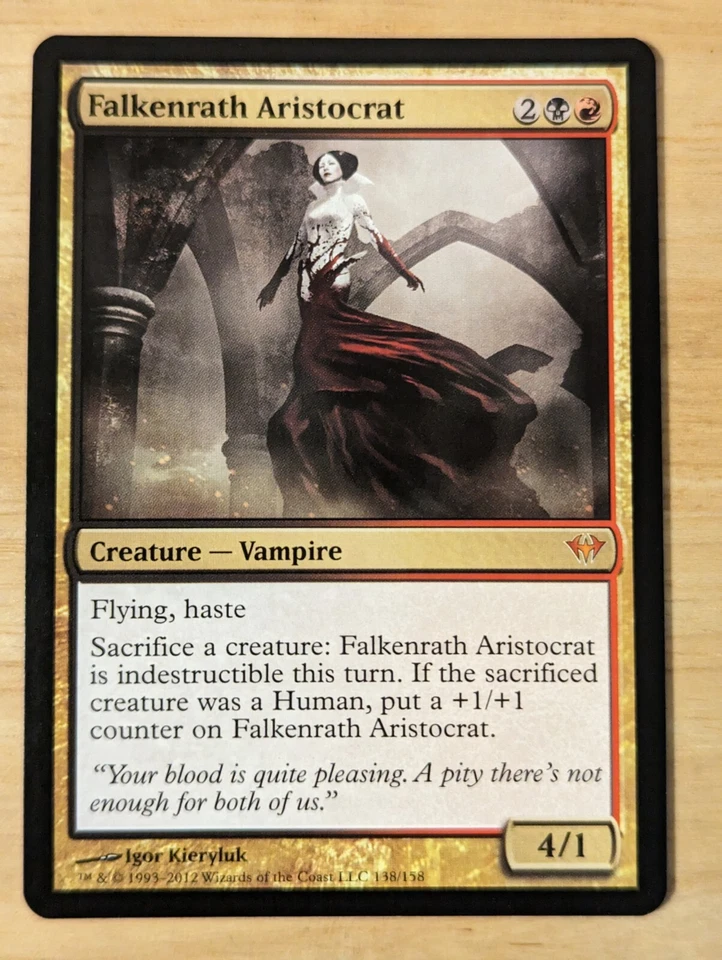 Magic the Gathering MTG Falkenrath Aristocrat Dark Ascension 138/158  - Image 1 of 3