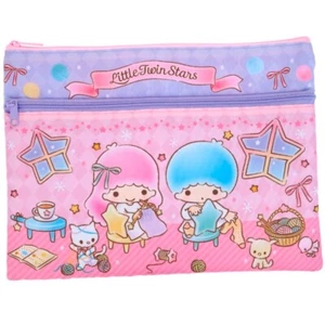 Little Twin Stars 2-Pocket Case A5 Folder File Document Zipper Storage Pouch Bag - Picture 1 of 2
